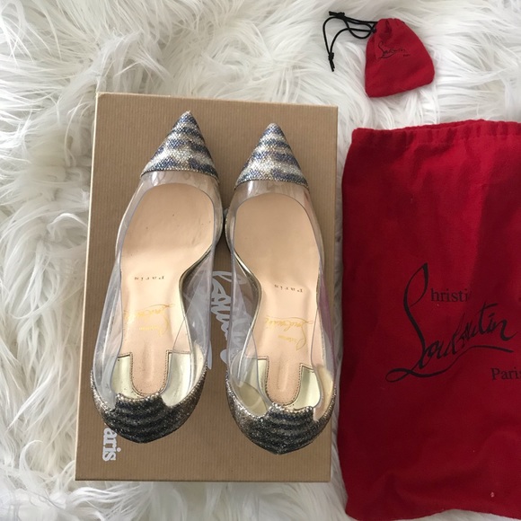 Christian Louboutin  Debout Sirene PVC Heels 100 - Picture 2 of 8